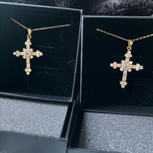Elegant Gold Cross Pendant Necklace